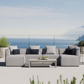 Saybrook Outdoor Patio Upholstered 6-Piece Sectional Sofa Modway Model: eei-4383